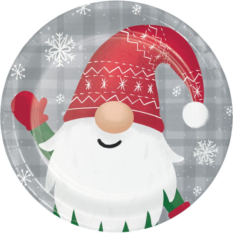 Holiday Gnomes 7inch Plates Party at Lewis Elegant Party Supplies