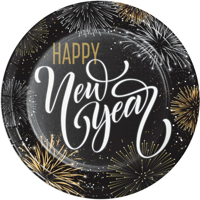 Elegant New Year 9inch Plates Party at Lewis Elegant Party Supplies