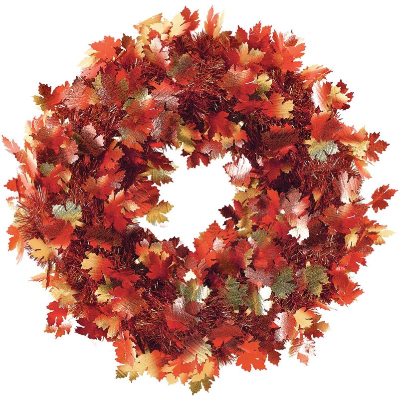 Fall Leaves Foliage Wreath Party at Lewis Elegant Party Supplies