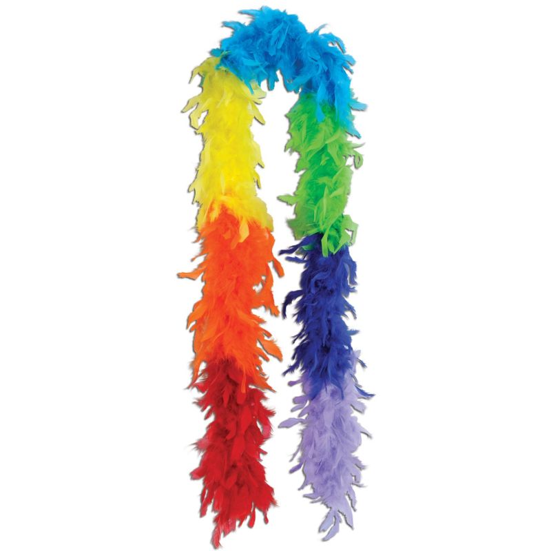 Rainbow Fancy Feather Boa Party at Lewis Elegant Party Supplies