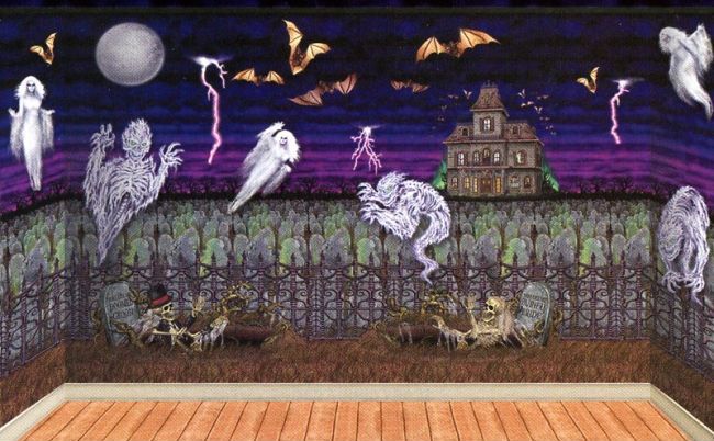 Halloween Graveyard Backdrops Insta-Theme
