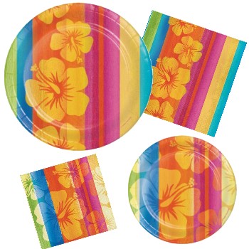 Aloha Summer Paper Plates & Napkins