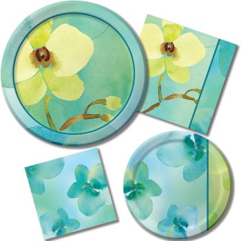 Kathy Davis Cool Flora Paper Plates & Napkins