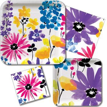 Garden Blooms Paper Plates & Napkins
