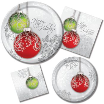 Jingle Bells Round Plates Paper Plates & Napkins